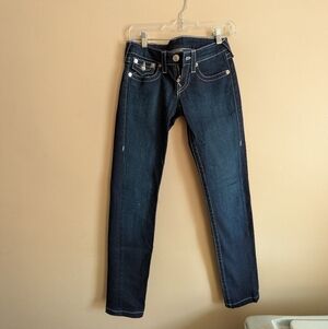 True Religion Women's Dark Indigo Skinny Jeans